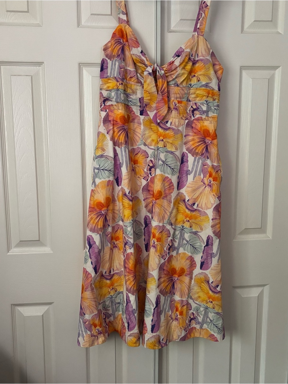 Floral Anthro Tie-Front Peony Dress NWT